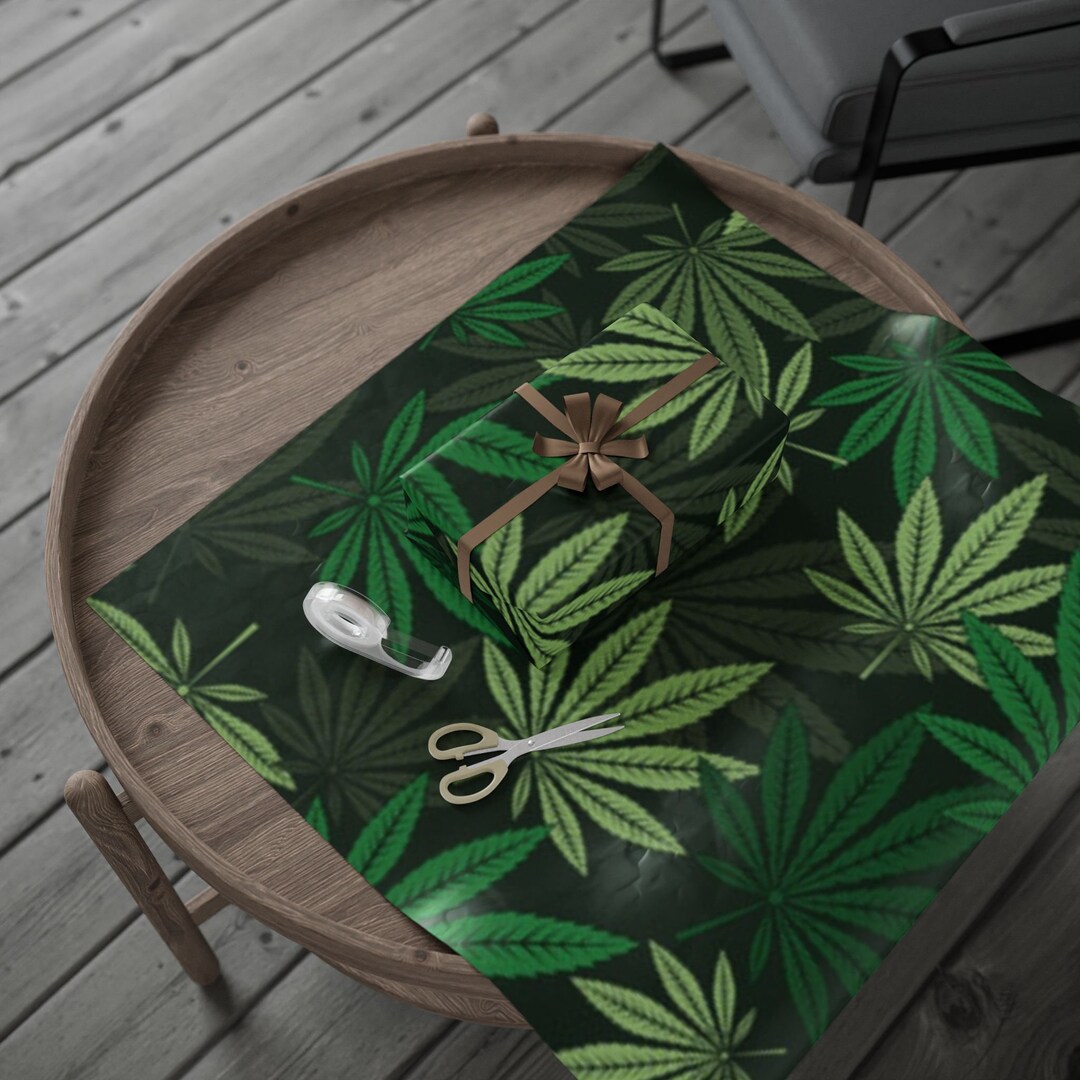 Weed Gift Wrap Paper Colorful Marijuana Wrapping Paper, Stoner Wrapping ...