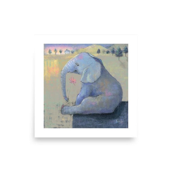 Original Art Print (Elephant Blues)