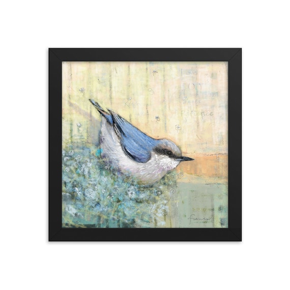 Framed Art Print (Blue Bird Resting)