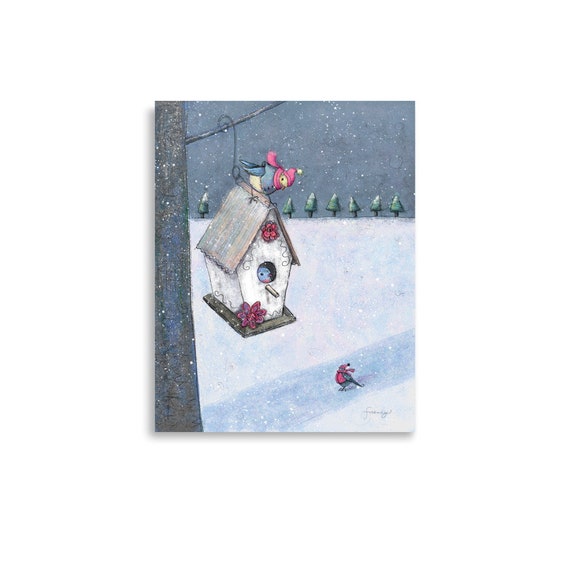 Art Print (Winter Birdhouse)