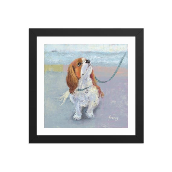 Framed art print (King Charles Cavalier)