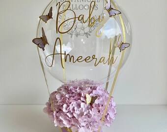 Personalised Luxury Forever Floral Hot Air Balloon Bouquet
