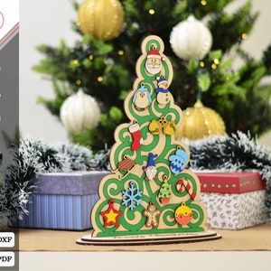 Bäume und Scrap Busters Bundle - Laser geschnittene Dateien - X-Tool - Glowforge - Instant Download - Weihnachtsdekoration