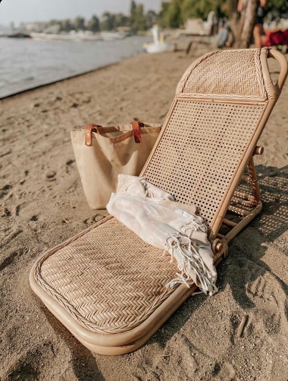 Luxe Rattan Beach Chair Etsy