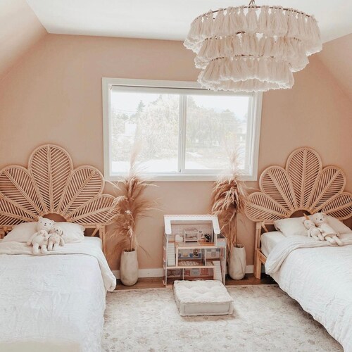 Rattan Arched Bedhead Rattan Headboard Wood Headboard Etsy