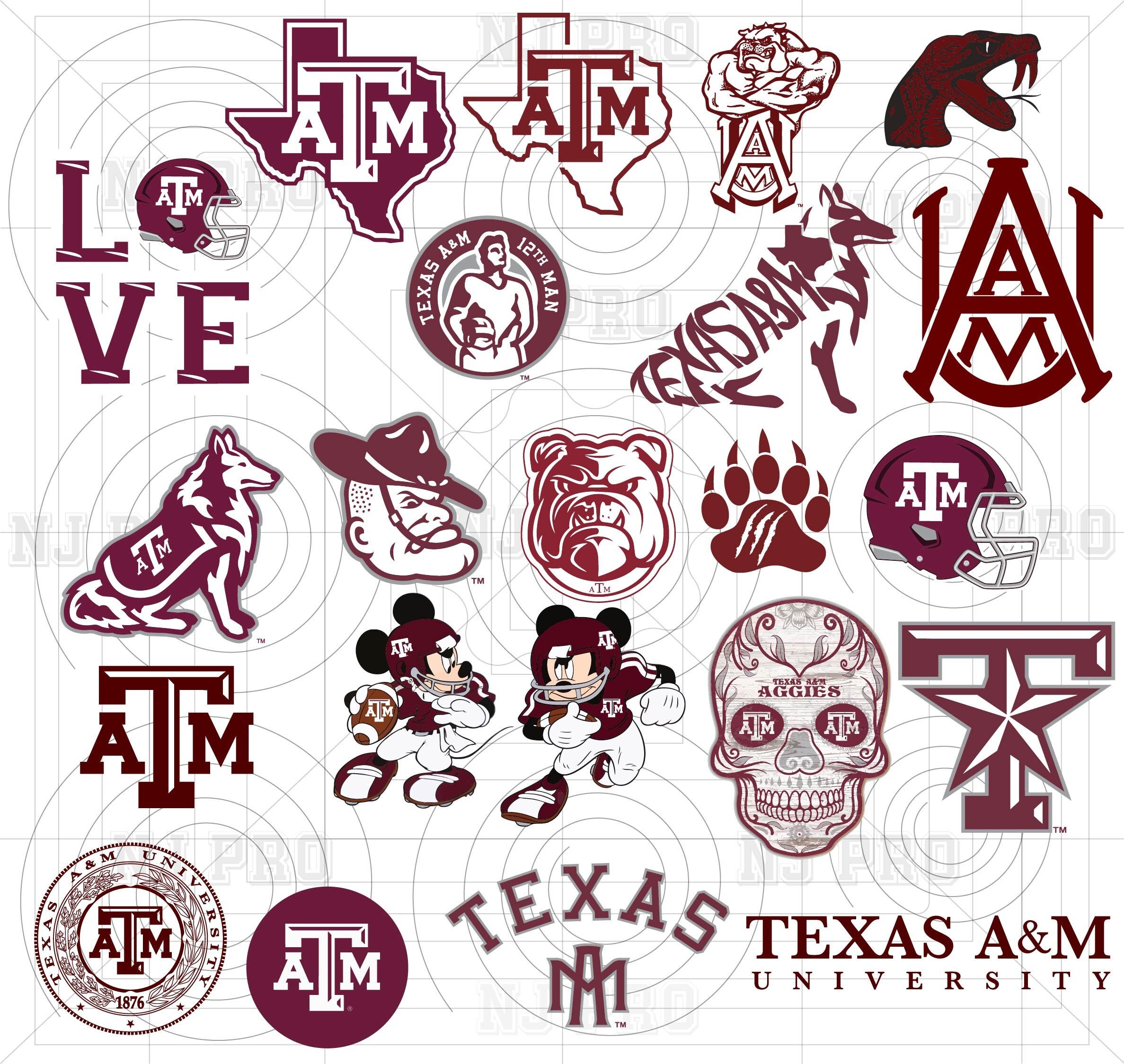 Texas A&M Aggies Svg Bundle, University Svg Bundle, Cricut Cut Files,  College Svg, NCAA Football Svg, Aggies Svg, Texas A&M Gig’em Aggies SVG  bundle