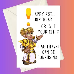 デジタルダウンロード World of Warcraft クロミー・ザ・タイムトラベルノームドラゴン バースデー A5 カード