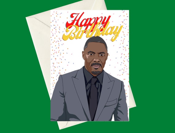 Idris Elba Luther Actor Inspired Novelty Birthday A5 Card, Perfect for gifts, occasions, or funny card for TV and Movie fans