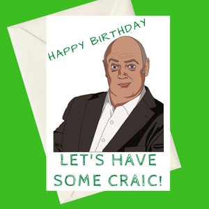 Dara O Briain Let's Have Craic Mock the Week Comedian Birthday A5 Card, idealna na prezent, okazję lub zabawna kartka dla fanów teleturniejów