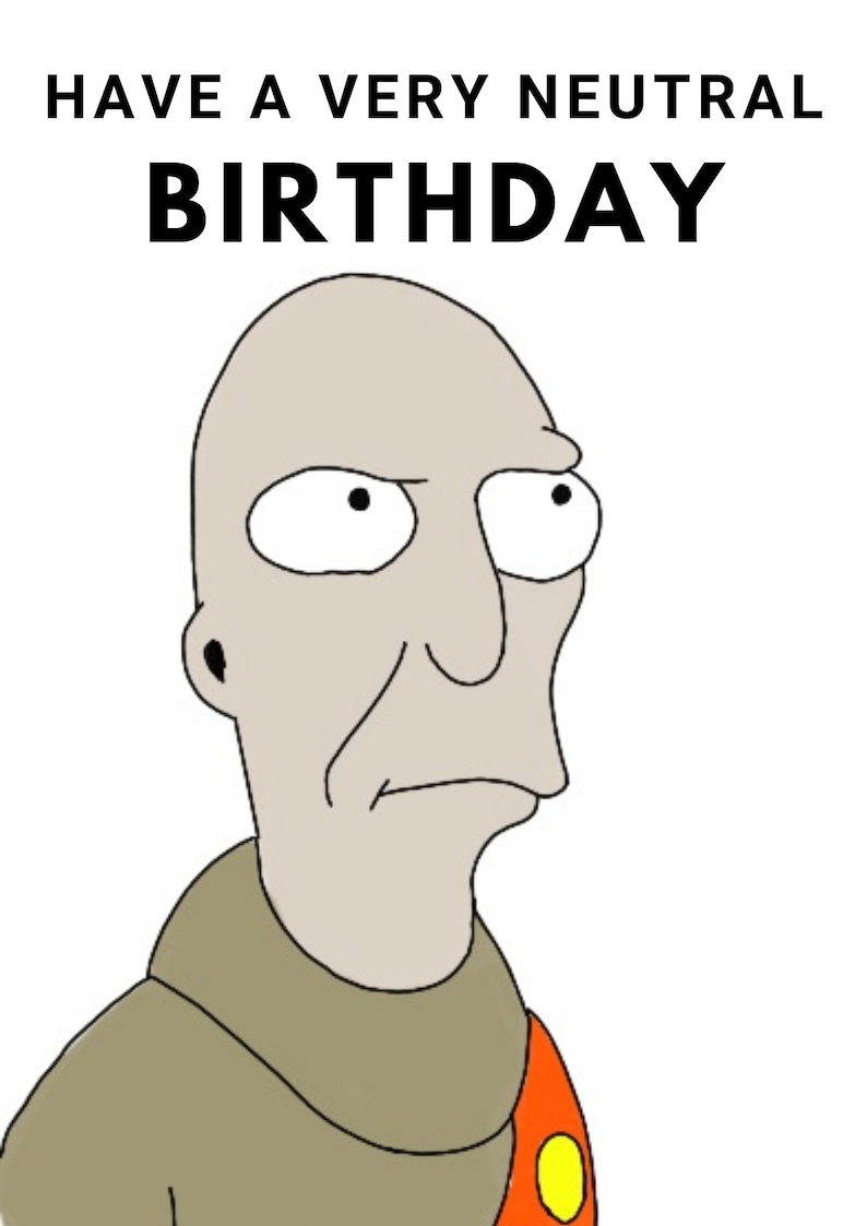 Futurama Neutral A5 Birthday Greeting Card, Perfect for Gifts, Special