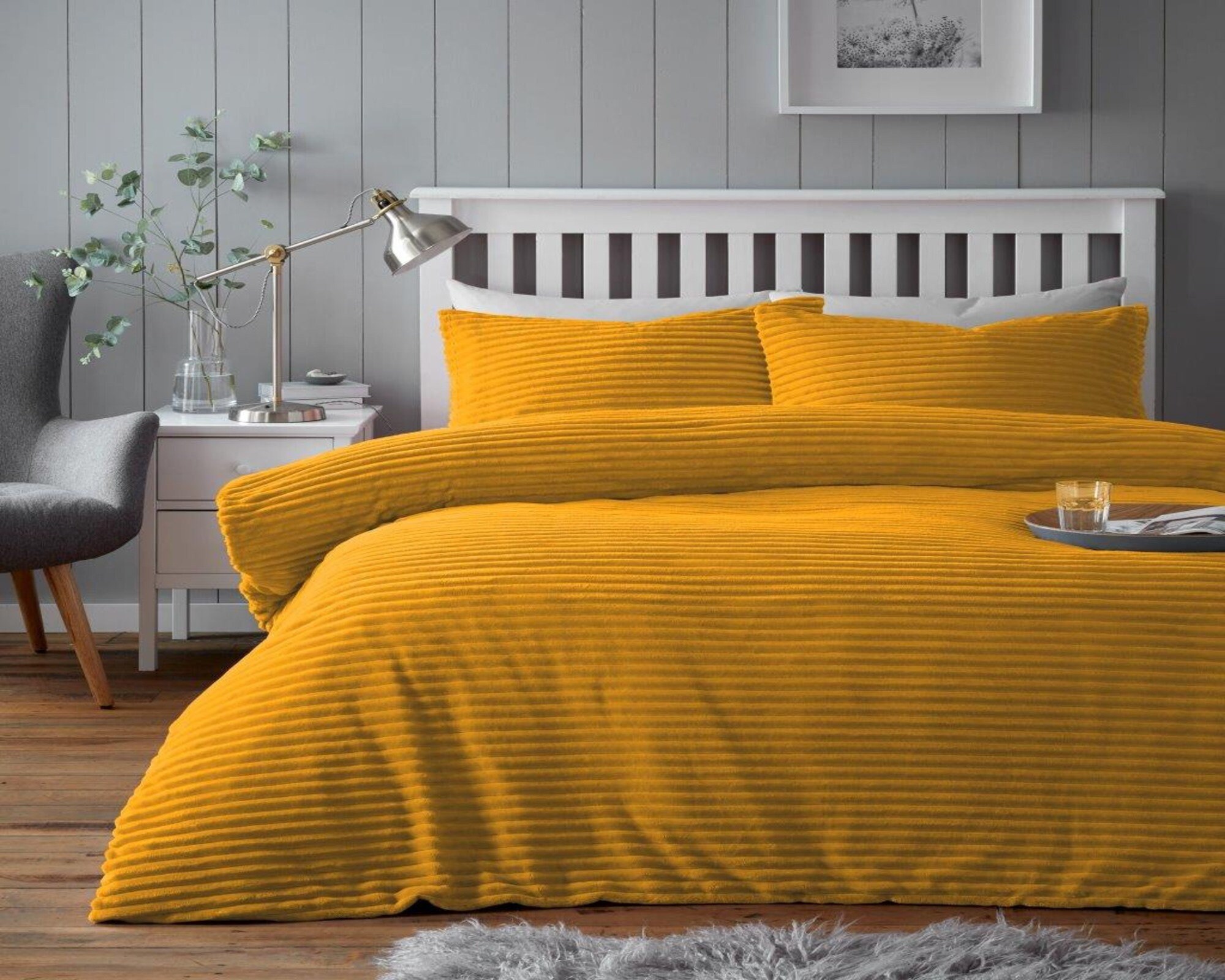 2 in 1 teddy sherpa duvet cover set and blanket king aubergine main image 0