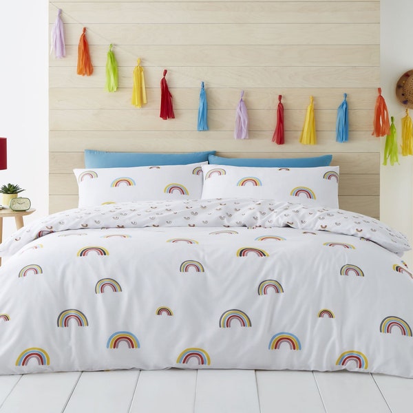Rainbow Colorful Pattern Print Duvet Cover Bedding Set main image 0
