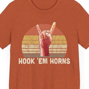 Texas Hook &#39;Em Horns Sign Shirt / Sweatshirt / Hoodie, Texas Longhorns Shirt, Football Fan TShirt, College Team Game Day Gift For Women/ Men