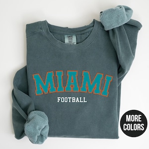 Miami Football Sweatshirt, Retro Vintage Miami Gift For Women / Men, Miami Crewneck Sweatshirt, Florida Football Fan, Game Day Apparel