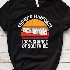 Maglietta / Felpa / Felpa con cappuccio Solitaire, Divertente regalo Solitaire, T-shirt gioco di carte, Regalo giocatori di carte, Amante Solitaire, T-shirt Lucky Solitaire