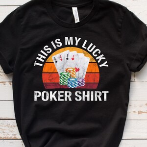 Poker Shirt / Sweatshirt / Hoodie, Texas Hold'em Shirt, Poker-Turnier Kartenspiel TShirt, Geschenk für Frauen/Männer, glücklicher Pokerspieler, Glücksspieler