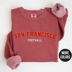 San Francisco Football Sweatshirt, Retro Vintage San Francisco Gift For Women / Men, San Francisco Crewneck, Football Fan, Game Day Apparel