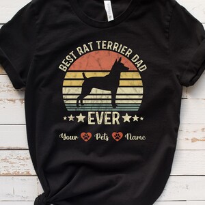 Rat Terrier Shirt / Sweatshirt / Hoodie, Rat Terrier Dad Custom T-Shirt, Rat Terrier Personalized Tee, Rat Terrier Gift For Men, Dog Tshirt
