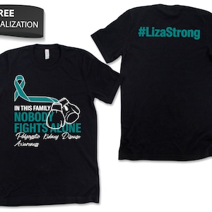 Custom Polycystic Kidney Disease Awareness Shirt / Tank Top / Hoodie, Personalized PKD Tshirt, Support Squad Tee, Custom Name Team Gift