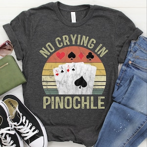 Pinochle Shirt / Tank / Hoodie, Pinochle Gift, Card Game T-Shirt, Card Players Gift, Pinochle Lover Tee, Lucky Pinochle TShirt voor haar/hem
