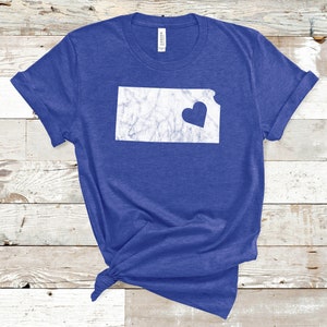 Chemise du Kansas, chemise de l'État du Kansas, tee-shirt Kansas Home, T-shirt de carte du Kansas, chemise de voyage du Kansas, cadeau d'amant du Kansas, sweat-shirt de voyage du Kansas
