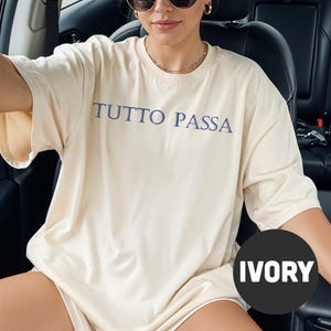 Chemise Tutto Passa, T-shirt italien d&#39;été pour homme et femme, T-shirt Coastal Vibes, T-shirt Let it Flow, Chemise Italie, Chemise italienne cadeau week-end