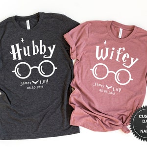 Custom 4th Anniversary Gift For Couple, Husband, Wife, Women, Men, Fourth / 4, Personalized Best Hubby / Wifey 2019 Shirt For Him / Her Tee