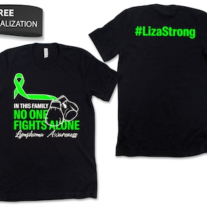 Custom Lymphoma Awareness Shirt / Tank / Hoodie, Personalized Non-hodgkin Lymphoma Tshirt, Cancer Support Squad Tee, Custom Name Team Gift