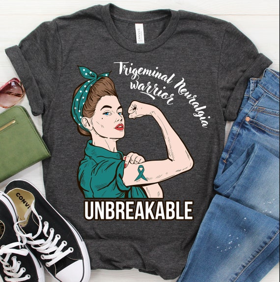 Trigeminal Neuralgia Warrior Unbreakable Awareness T-Shirt Trigeminal Neuralgia Warrior Unbreakable Awareness T-Shirt
