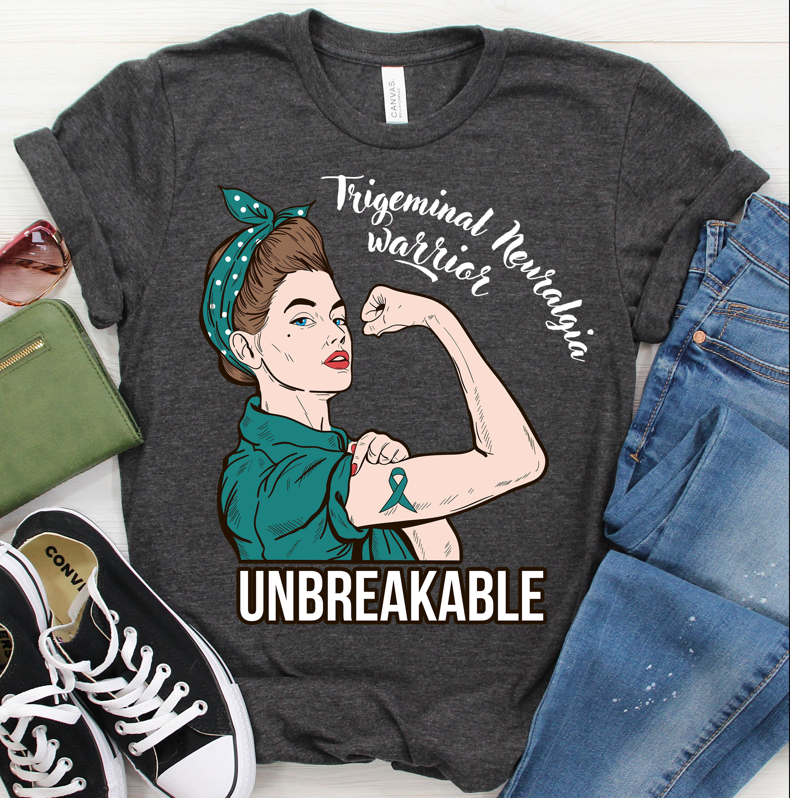 Trigeminal Neuralgia Warrior Unbreakable Awareness T-Shirt Trigeminal Neuralgia Warrior Unbreakable Awareness T-Shirt
