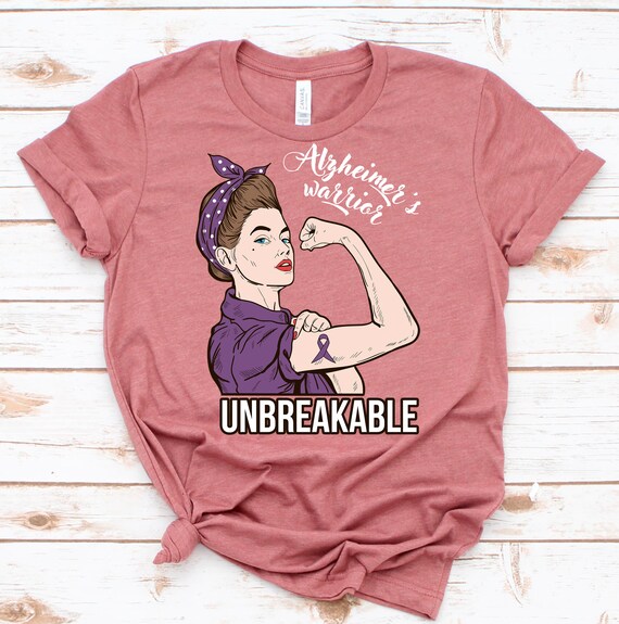 Alzheimer's Awareness Shirt Warrior Unbreakable Alz Gift Alzheimer's Awareness Shirt Warrior Unbreakable Alz Gift