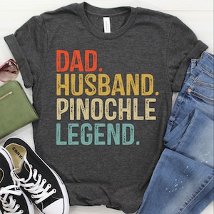 Camicia papà Pinochle / canotta / felpa con cappuccio, regalo Pinochle, t-shirt da gioco di carte, regalo per giocatori di carte, maglietta amante di Pinochle, maglietta Lucky Pinochle per lui