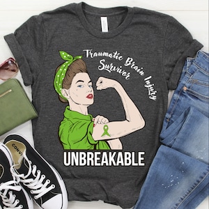 Traumatic Brain Injury Awareness Shirt / Tank Top / Hoodie / Sweatshirt, TBI Survivor Tshirt, Support T-shirt, Fighter Tee, Warrior Gift
