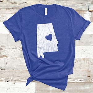 Chemise Alabama, Alabama State Shirt, Alabama Home Tee, Alabama Map TShirt, Alabama Travel Shirt, Alabama Lover Gift, Alabama Trip Sweatshirt