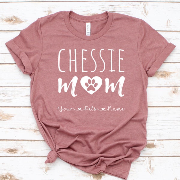 Chessie Shirt / Tank / Hoodie, Chesapeake Bay Retriever Mom Custom T-Shirt, Chessie Mama Personalized Tee, Chessie Gift For Her, Customized