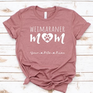 Weimaraner Shirt / Tank Top / Hoodie, Weimaraner Mom Custom T-Shirt, Weimaraner Mama Personalized Tee, Weimaraner Gift For Her, Customized
