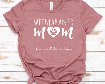 Weimaraner Shirt / Tank Top / Hoodie, Weimaraner Mom Custom T-Shirt, Weimaraner Mama Personalized Tee, Weimaraner Gift For Her, Customized