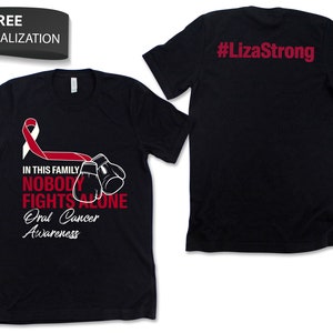 Custom Oral Cancer Awareness Shirt / Tank Top / Hoodie, Personalized Oral Cancer Tshirt, Support Squad Tee, Custom Name Team Gift