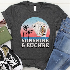 Euchre Shirt / Tank Top / Hoodie, Euchre Geschenk, Kartenspiel T-Shirt, Kartenspieler Geschenk, Euchre Tournament Tee, Lucky Euchre TShirt für sie/ihn