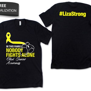 Custom Glial Cancer Awareness Shirt / Tank Top / Hoodie, Personalized Glial Cancer Tshirt, Support Squad Tee, Custom Name Team Gift
