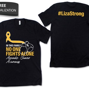 Custom Appendix Cancer Awareness Shirt / Tank / Hoodie, Personalized Appendix Cancer Tshirt, Cancer Support Squad Tee, Custom Name Team Gift
