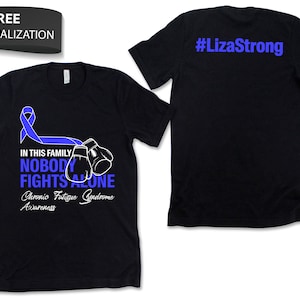 Custom Chronic Fatigue Syndrome Awareness Shirt / Tank / Hoodie, Personalized CFS Tshirt, ME/CFS Support Squad Tee, Custom Name Team Gift