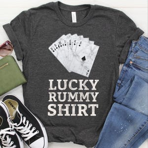 Camisa Rummy / Moletom / Moletom com capuz, Presente Gin Rummy, Camiseta de jogo de cartas, Presente para jogadores de Rummy, Camiseta amante de Rummy, Camiseta Lucky Rummy, Torneio