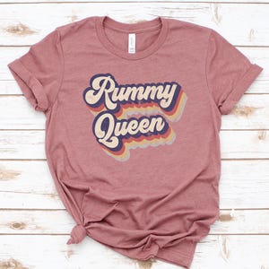 Camisa / moletom / moletom com capuz Rummy Queen, presente Lucky Gin Rummy para mulheres, camiseta de jogo de cartas, camiseta de jogador de Rummy, torneio de Rummy, noite de jogo