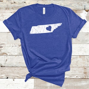 Chemise du Tennessee, chemise d'état du Tennessee, tee-shirt maison du Tennessee, T-shirt de carte du Tennessee, voyage du Tennessee, cadeau d'amant du Tennessee, voyage du Tennessee
