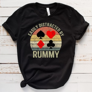 Maglietta / Felpa / Felpa con cappuccio Rummy, Divertente regalo Gin Rummy, T-shirt gioco di carte, Regalo giocatori Rummy, Maglietta amante Rummy, T-shirt portafortuna, Torneo