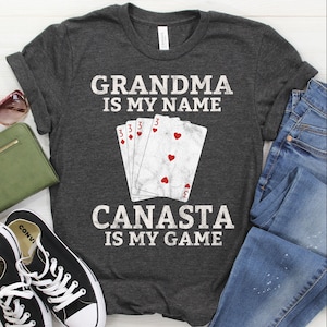 Camiseta/moletom/moletom com capuz da avó Canasta, presente da Lucky Canasta para mulheres, camiseta de jogo de cartas, camiseta de jogadores de cartas, camiseta de torneio, noite de jogo