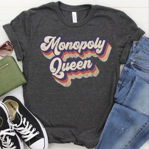 Monopoly Queen Shirt / Tank Top / Hoodie, Board Game Shirt, Table Game Shirt, Boardgame Gift, Monopoly Shirt, Gamer T-Shirt, Game Night Tee