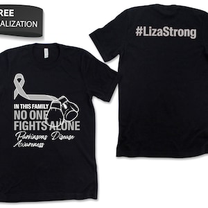 Custom Parkinsons Disease Awareness Shirt / Tank / Hoodie, Personalized Parkinson&#39;s Disease Tshirt, Support Squad Tee, Custom Name Team Gift
