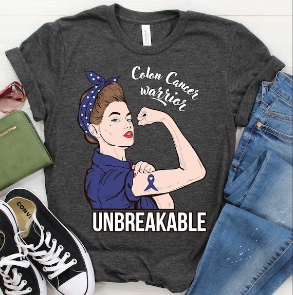 Strong Woman Gift Colon Cancer Warrior Unbreakable Tank Top Strong Woman Gift Colon Cancer Warrior Unbreakable Tank Top